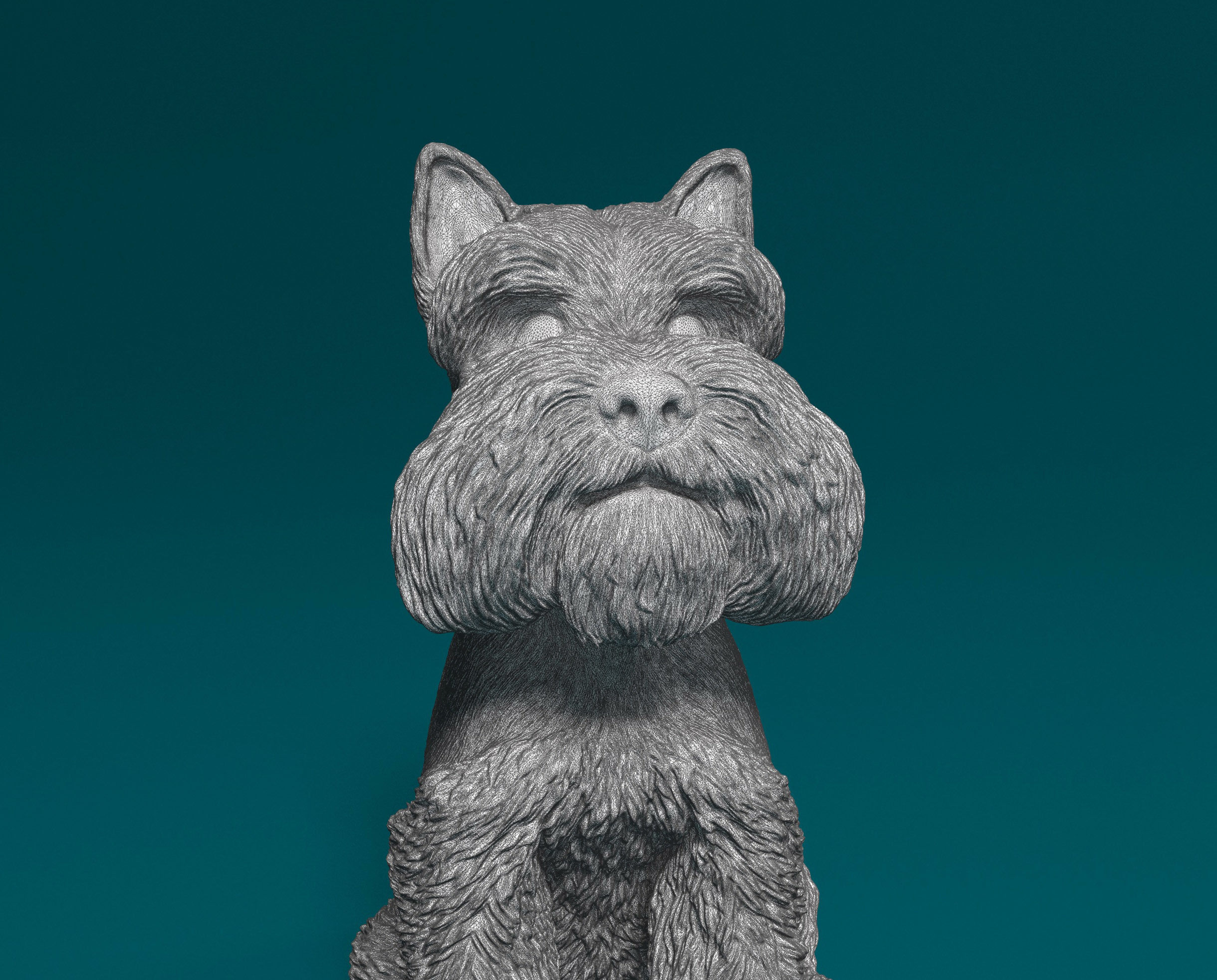 Zwergschnauzer dog 3D print model_8