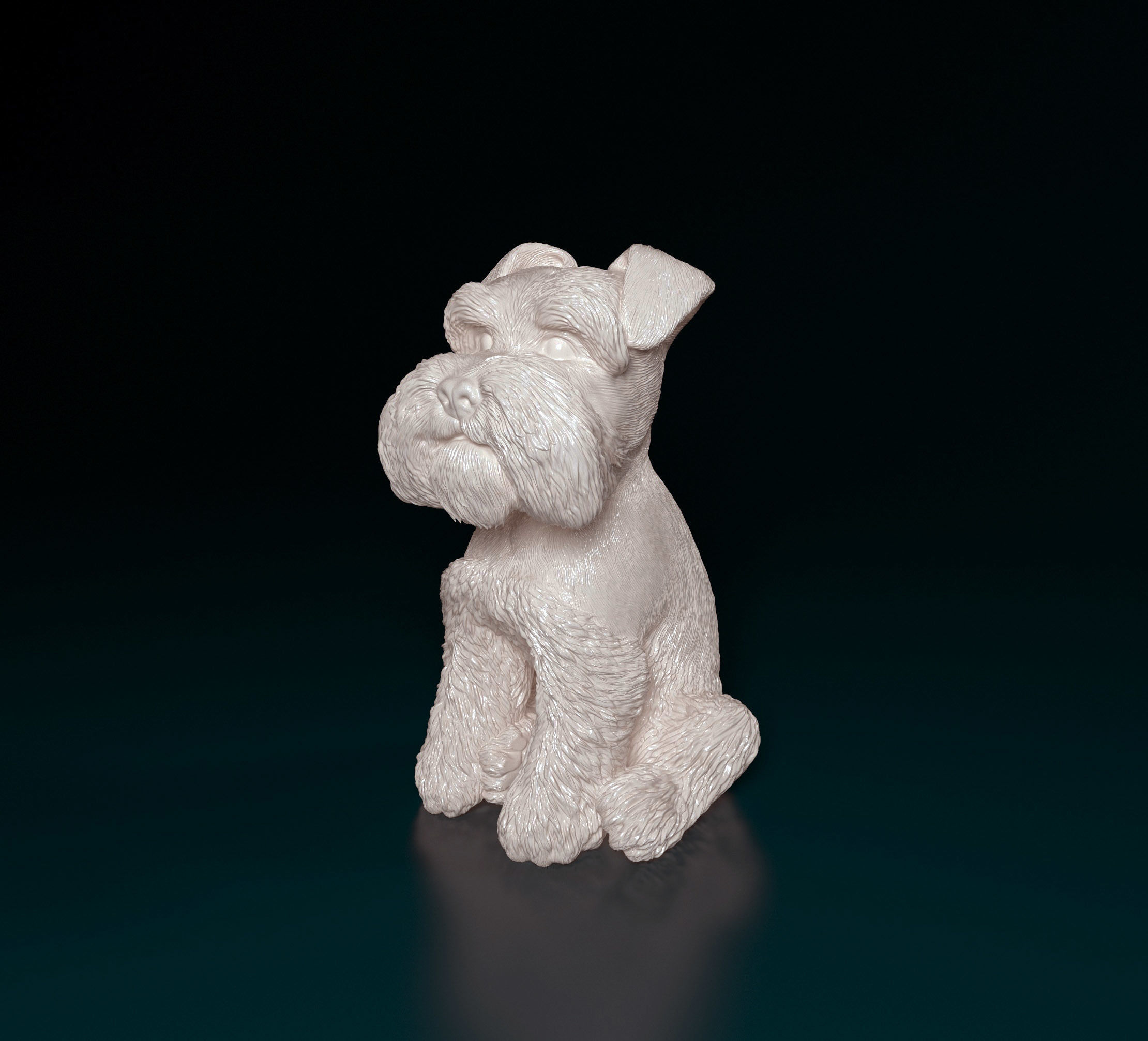 Zwergschnauzer dog 3D print model_2