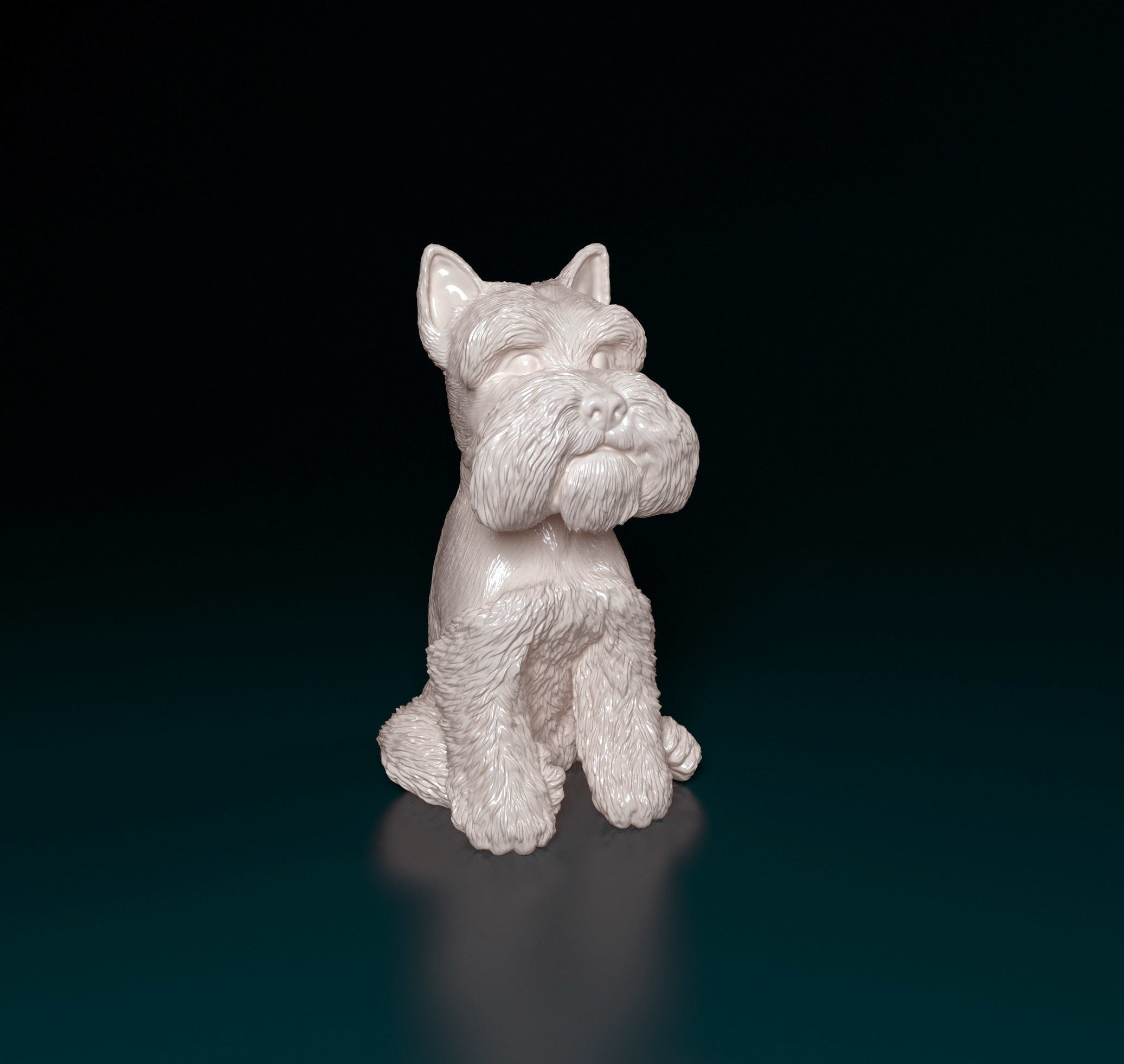 Zwergschnauzer dog 3D print model_9
