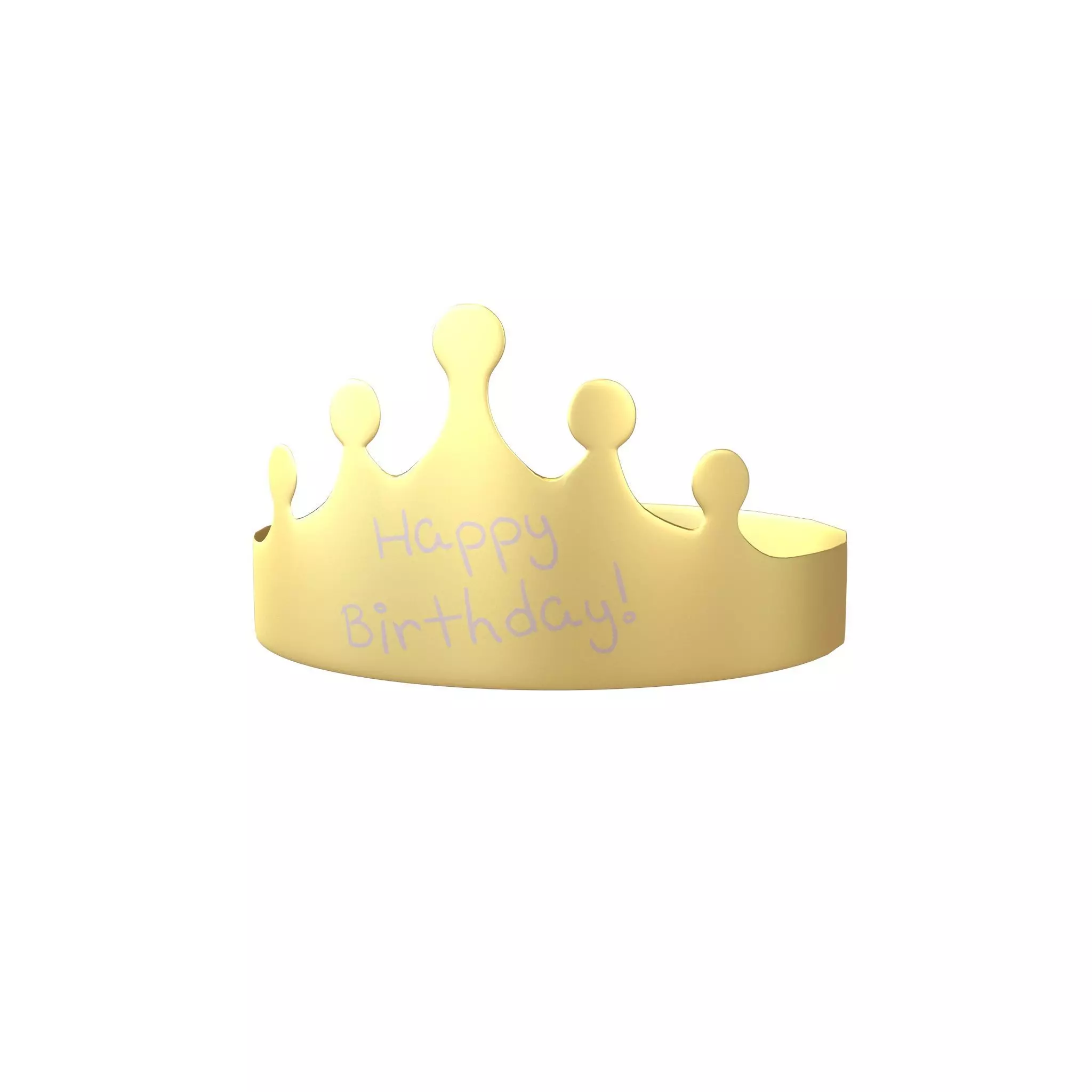 Paper Birthday Crown v1 002 Low-poly 3D model_0