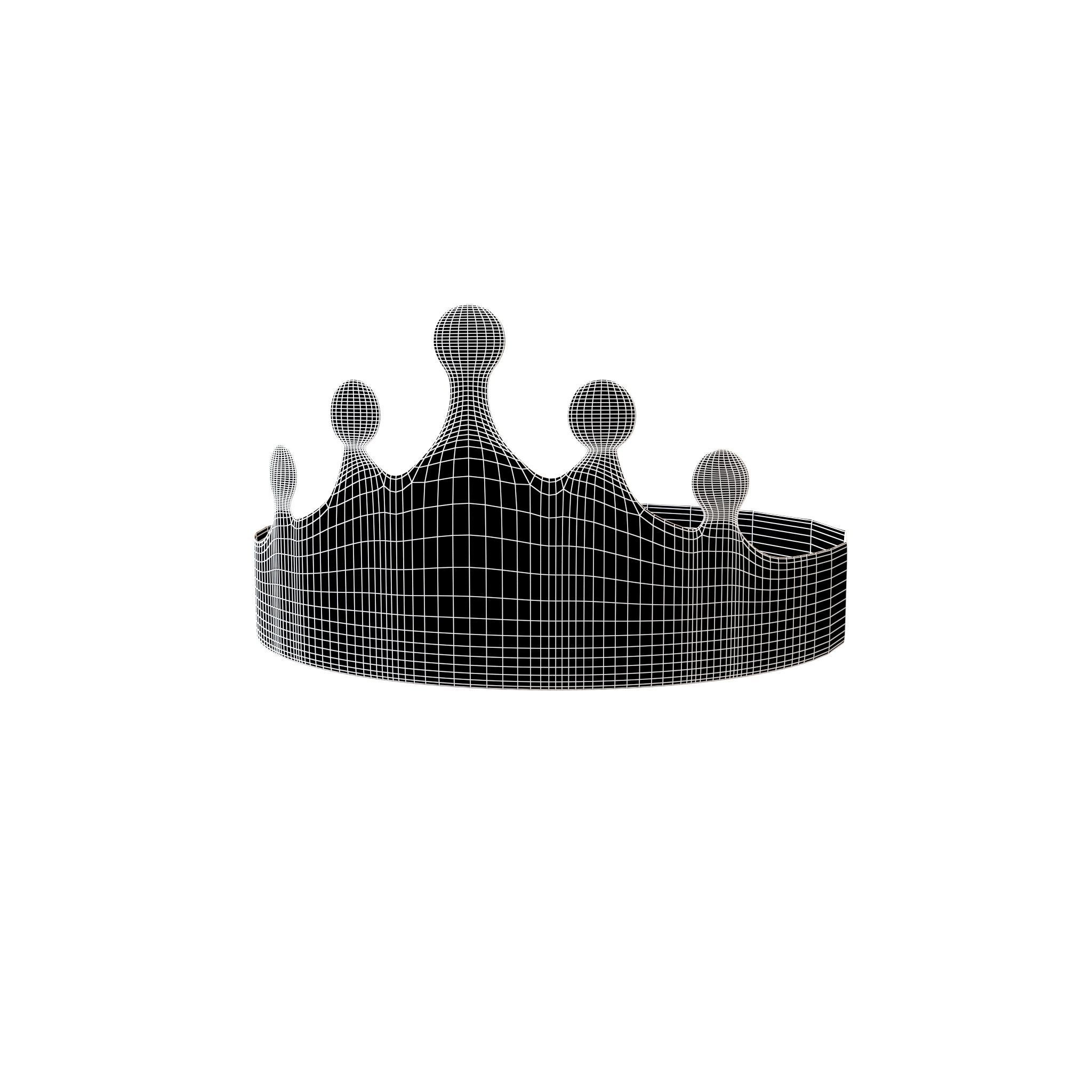 Paper Birthday Crown v1 002 Low-poly 3D model_7