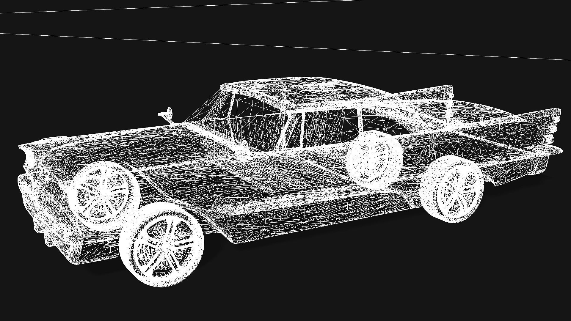 Rusty Old Car Low-poly 3D model 3D model_6