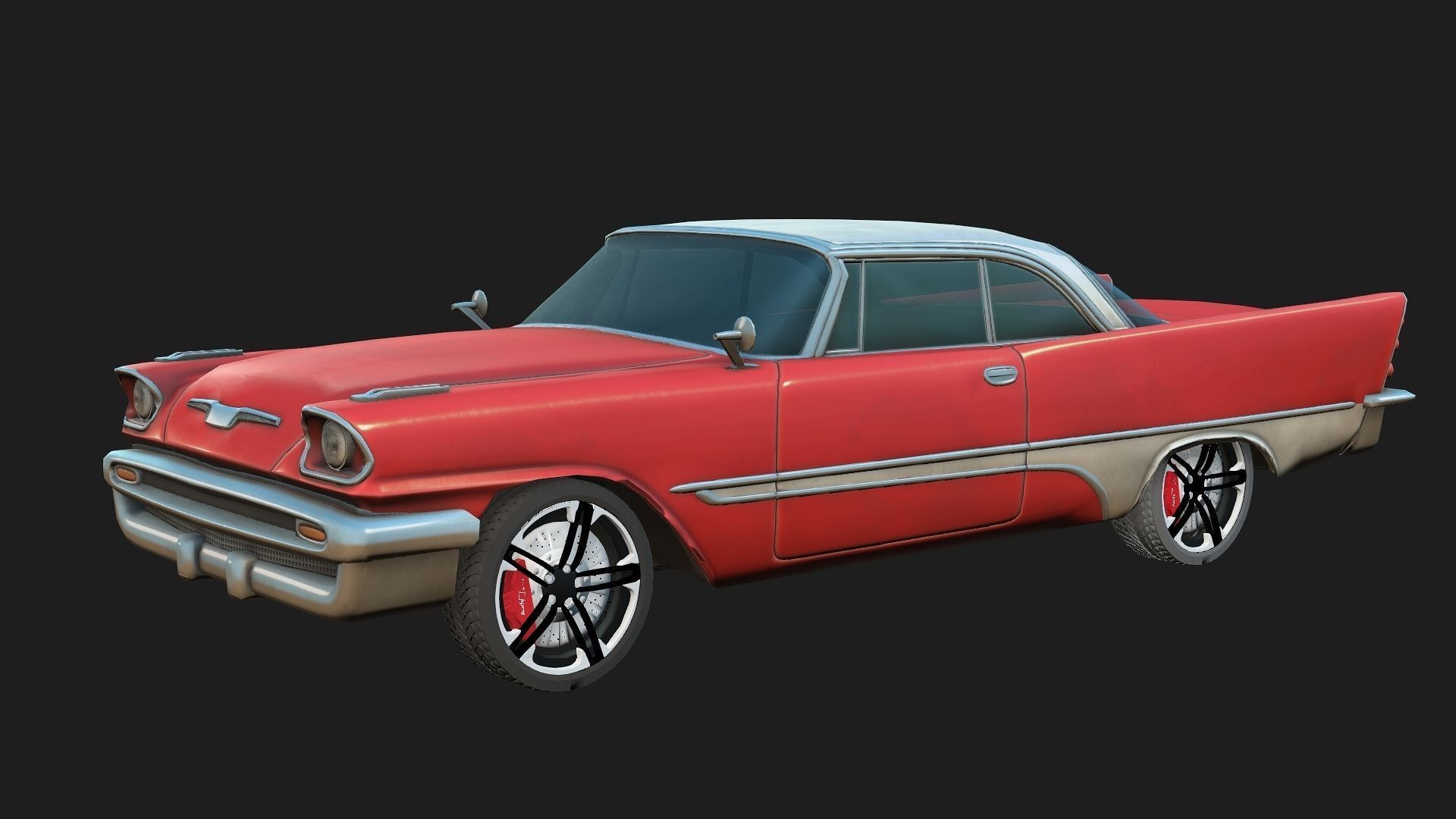Rusty Old Car Low-poly 3D model 3D model_3