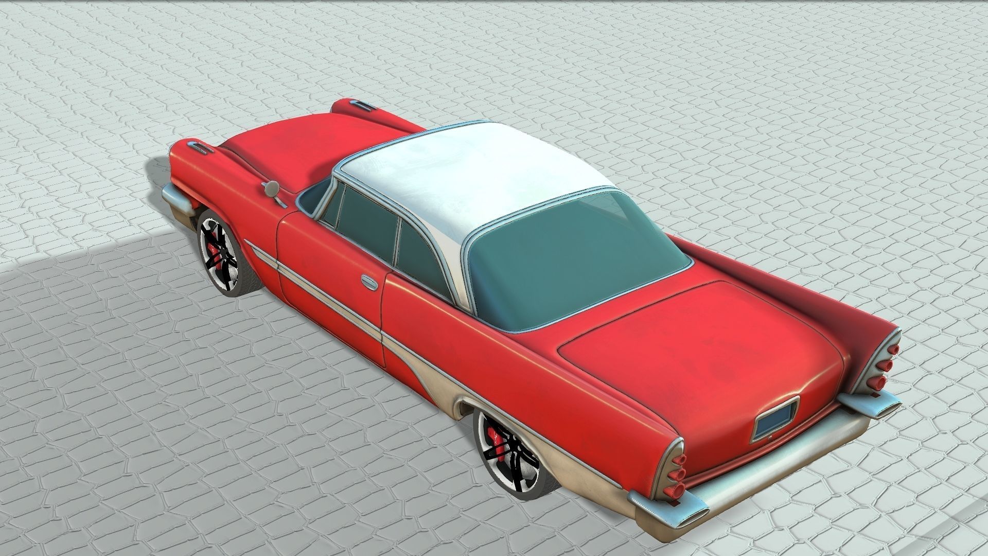 Rusty Old Car Low-poly 3D model 3D model_5