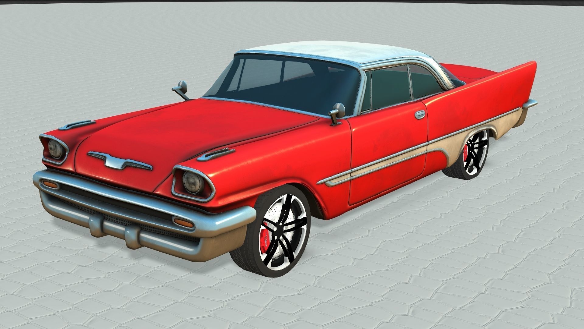 Rusty Old Car Low-poly 3D model 3D model_7