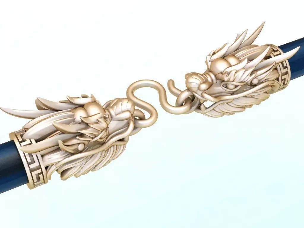 Dragon necklace - Dragon pendant - Wrap leather cord - N 1107 3D print model