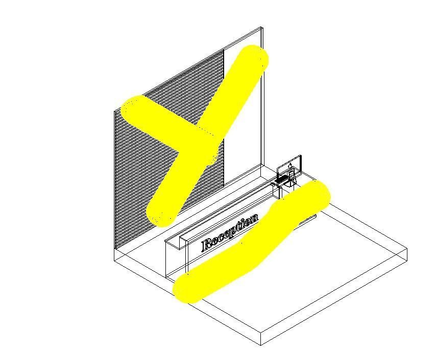 Reception Desk 3D model_2
