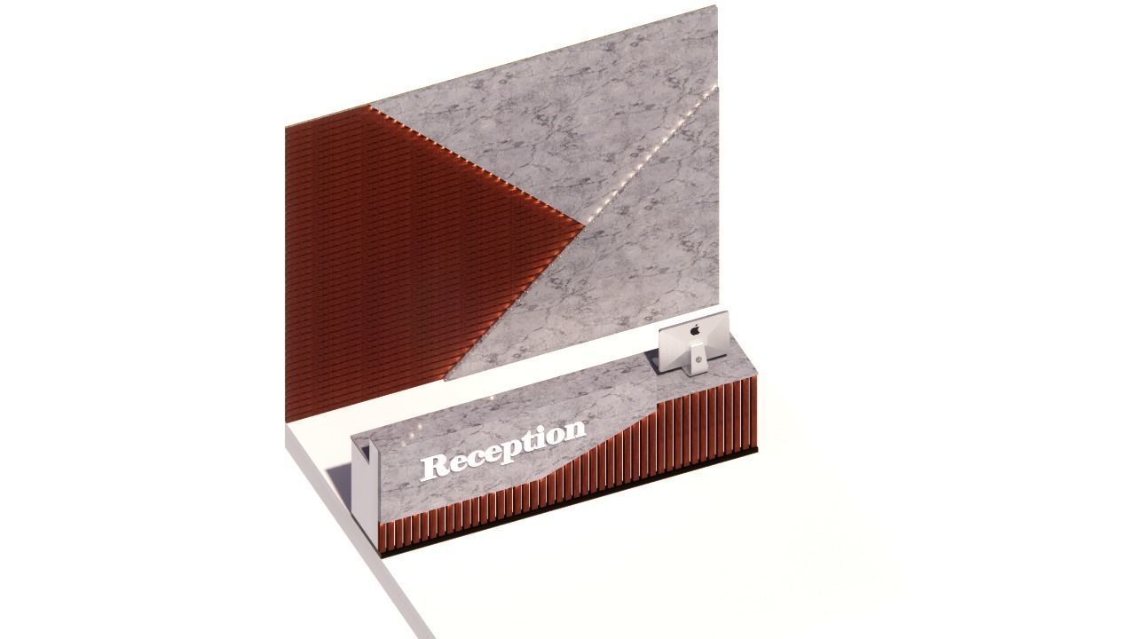 Reception Desk 3D model_1