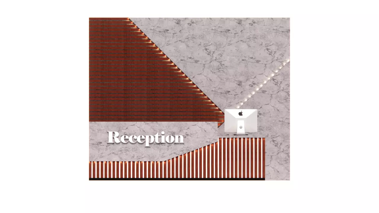 Reception Desk 3D model_0