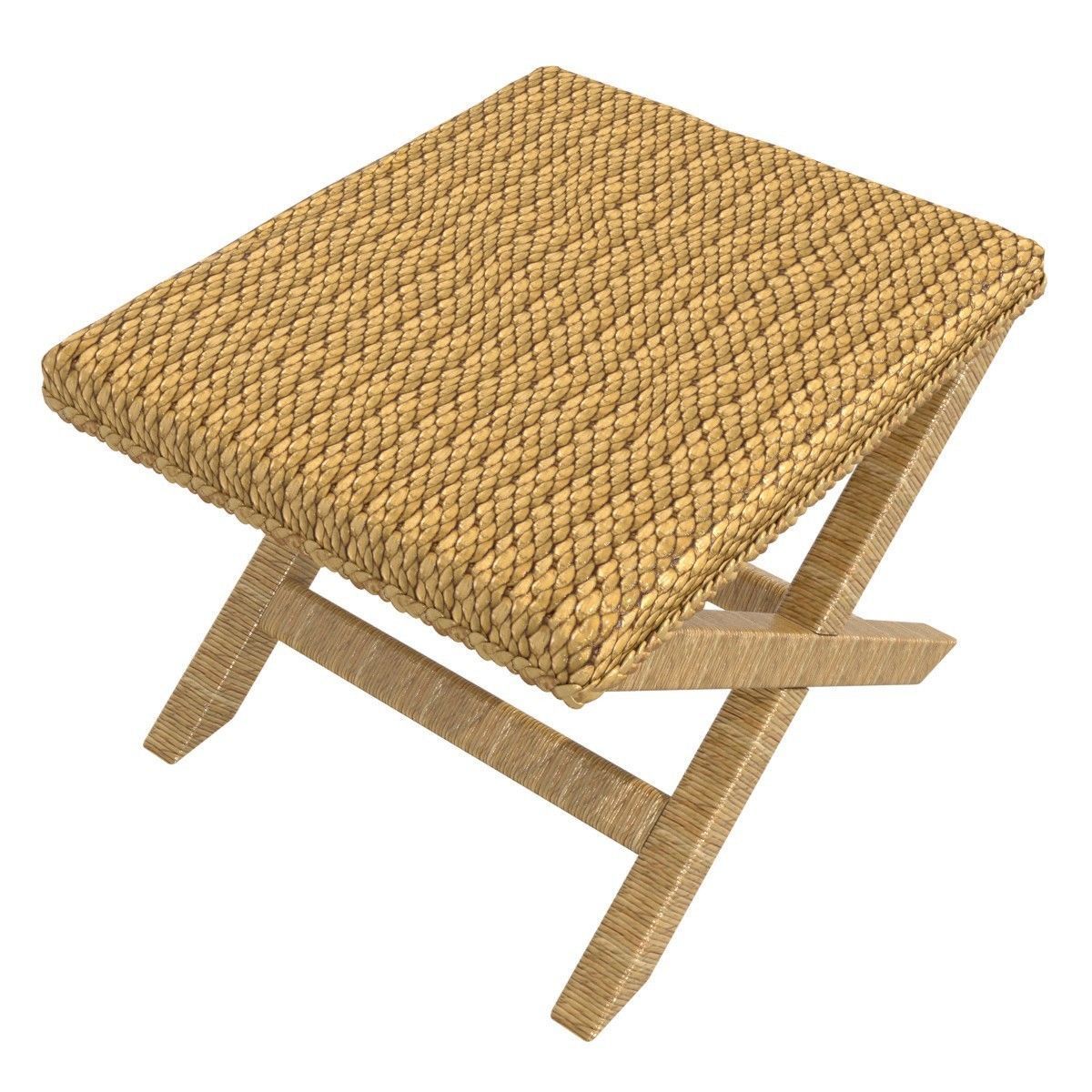 Palecek Soleil Cross Stool 3D model_5