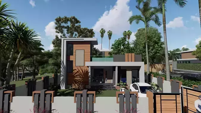 3BHK Residence 3D model