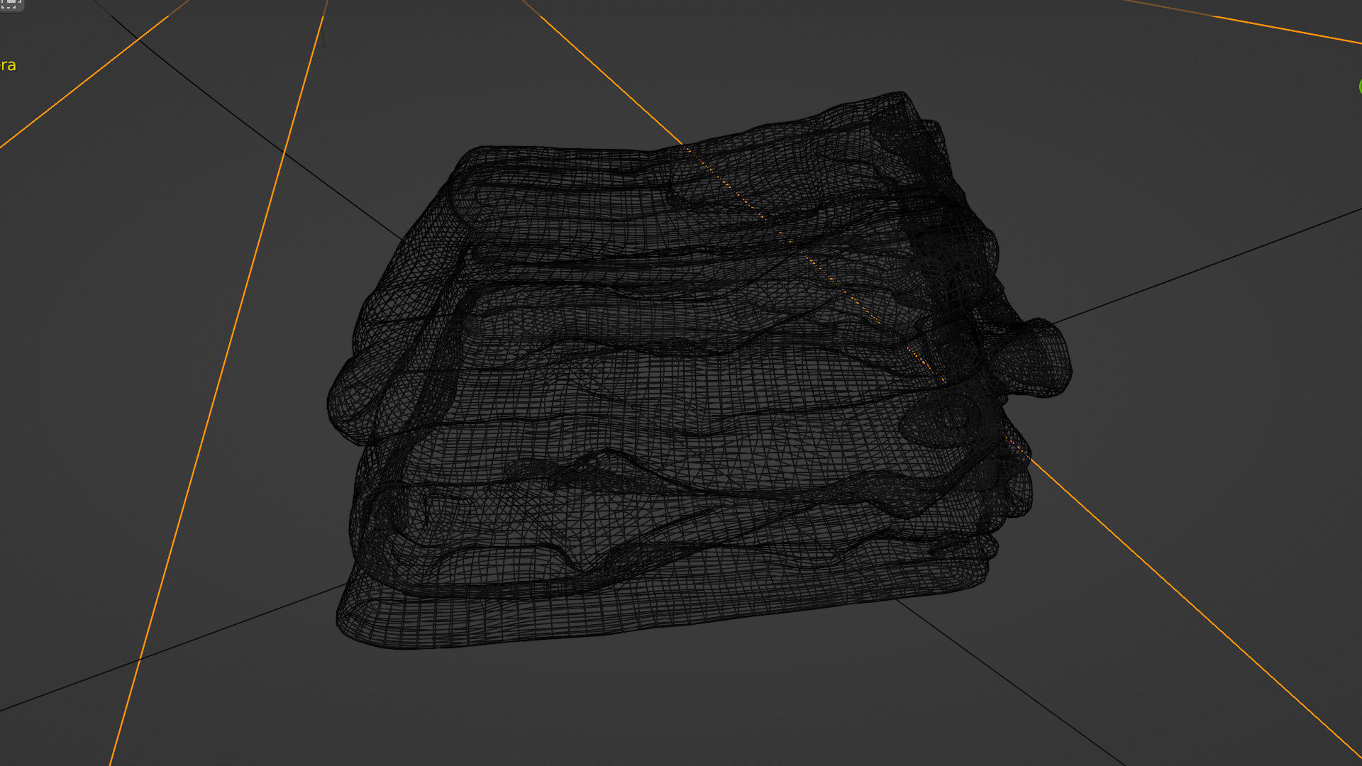 Pile or stock of folded blue jeans pants for wardrobe 3D model_6