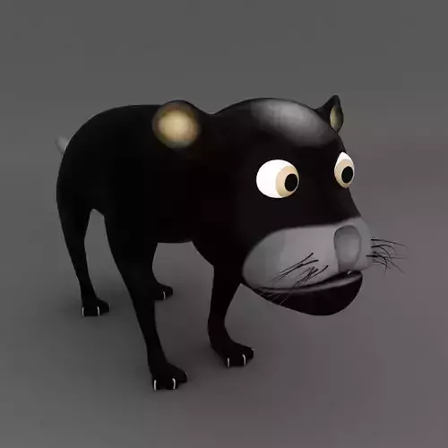 Jaguar rigged toon 3d model 