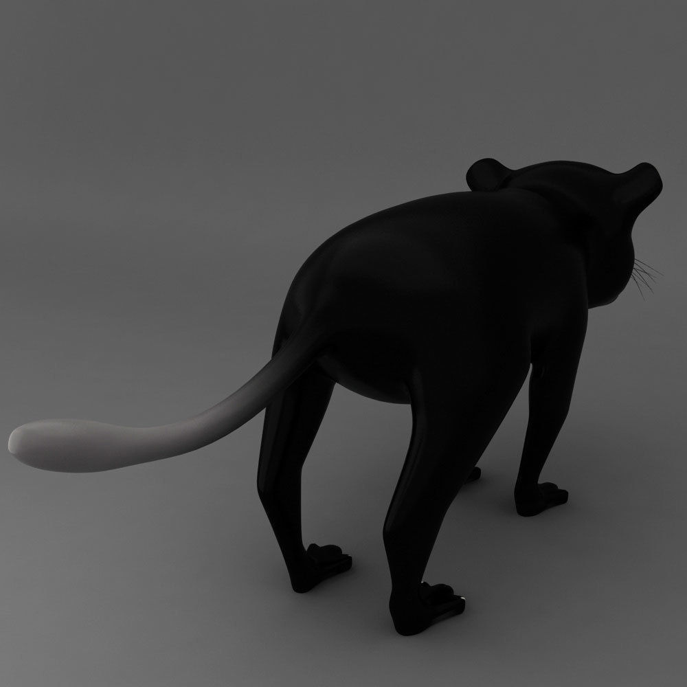 Jaguar rigged toon 3d model  Low-poly 3D model_2