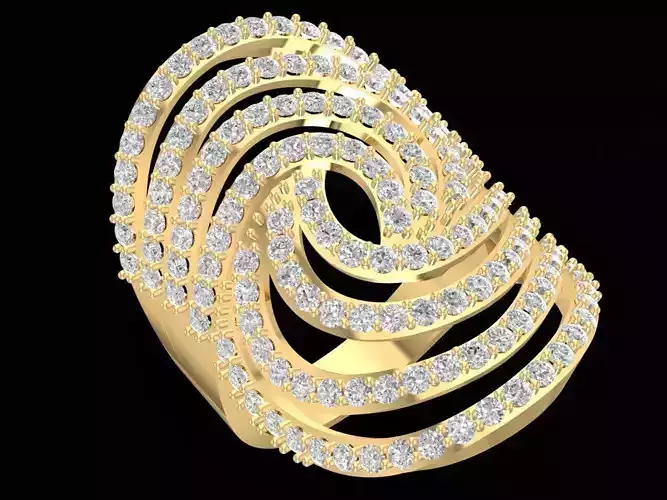 luxury asian diamond lady ring 3194