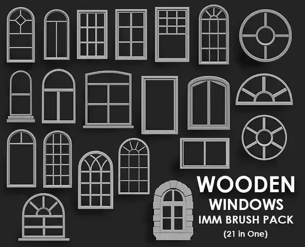 Wooden Window IMM Brush Pack 21 in One