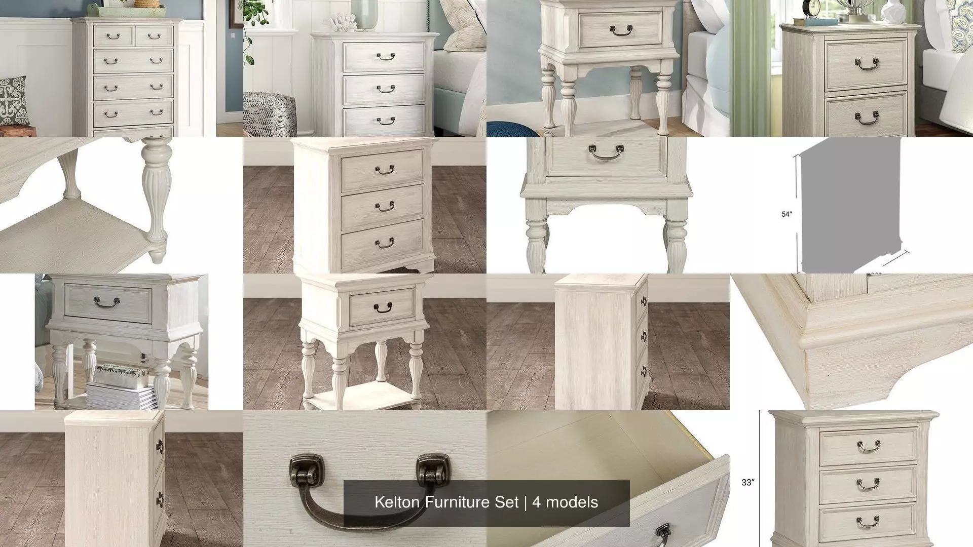 Kelton Furniture Set 3D Model Collection_0