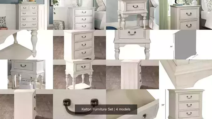 Kelton Furniture Set 3D Model Collection