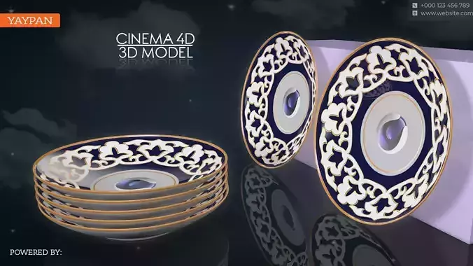 Uzbek lagan paxta gulli 3D model
