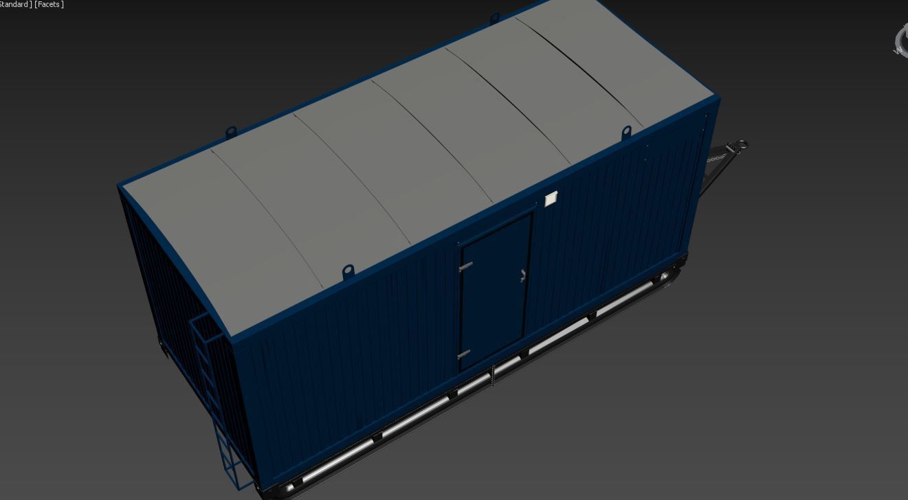 TRAILER container on wheels 3D model_16