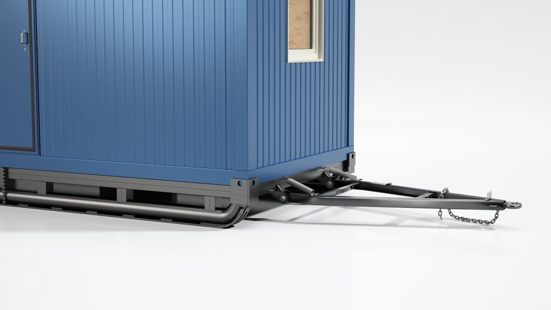 TRAILER container on wheels 3D model_5