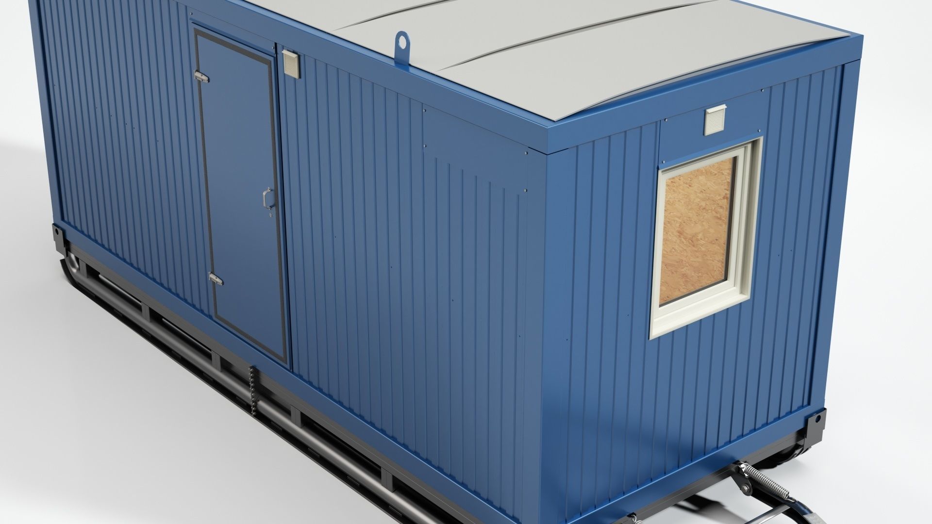 TRAILER container on wheels 3D model_6