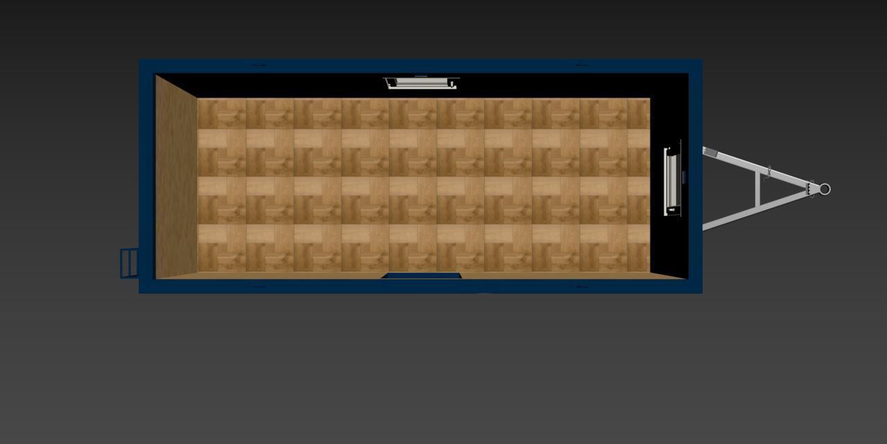 TRAILER container on wheels 3D model_14