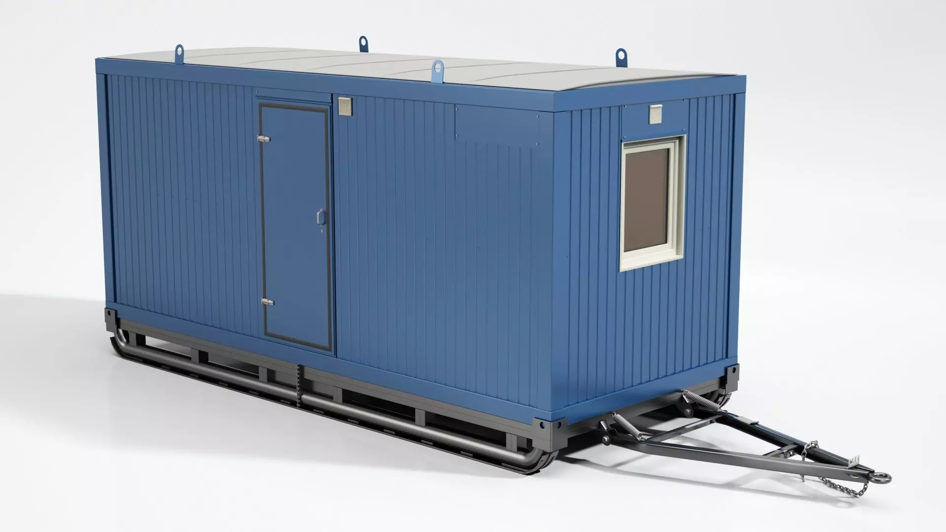 TRAILER container on wheels 3D model_0