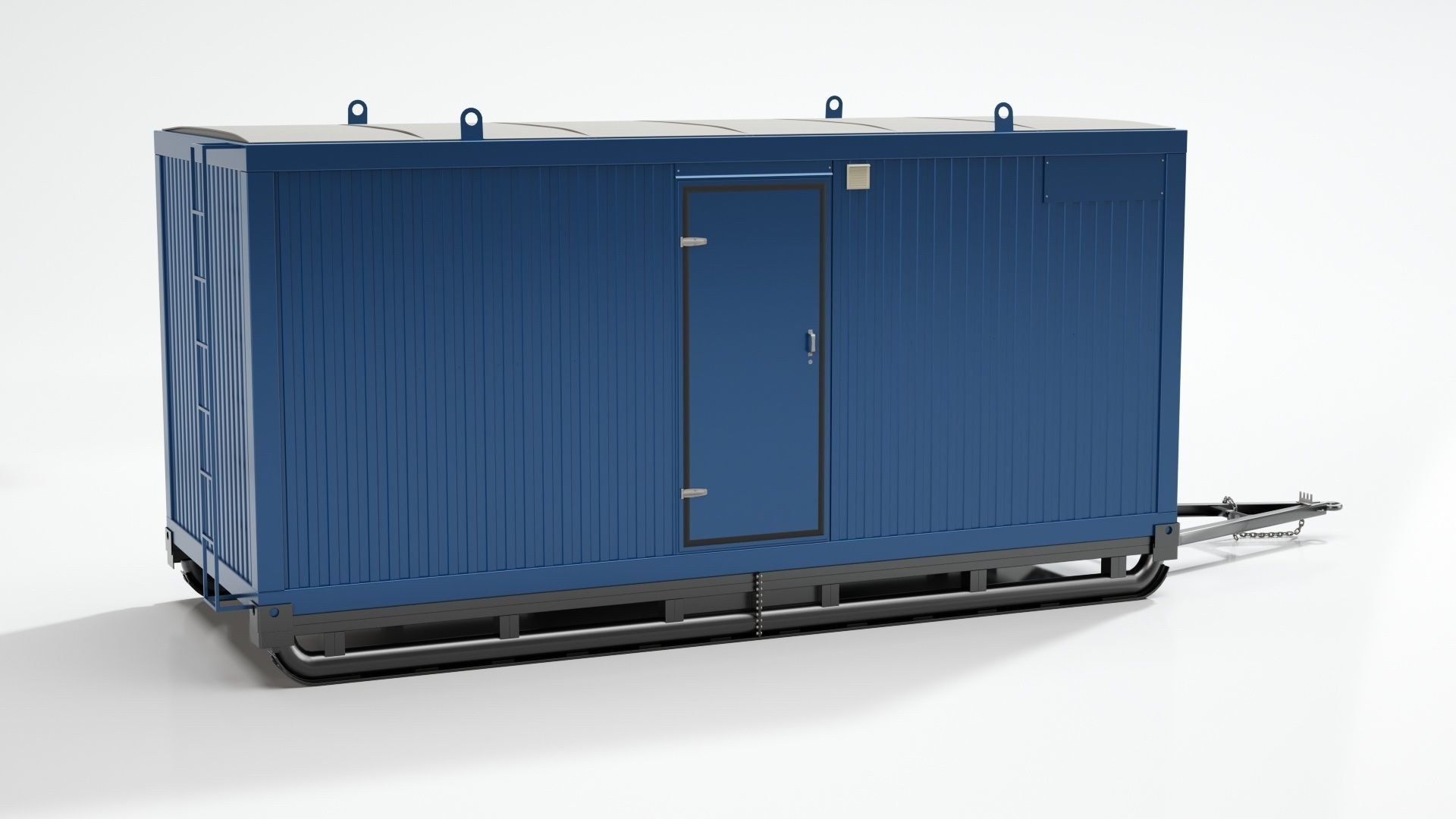 TRAILER container on wheels 3D model_3
