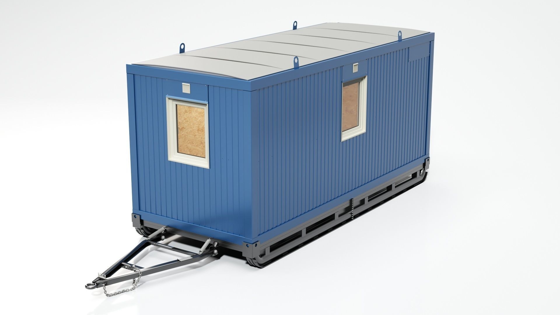 TRAILER container on wheels 3D model_4
