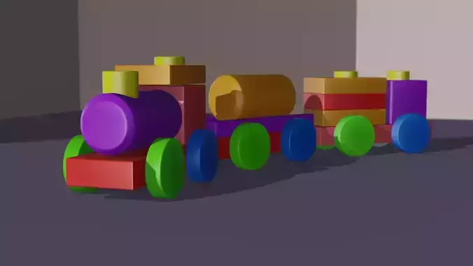 Simple train-toy in Blender