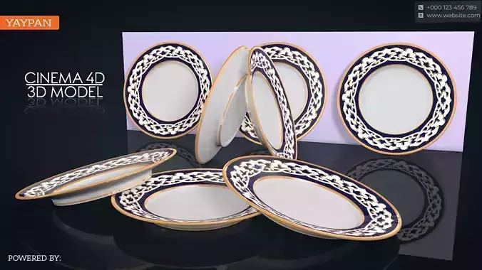 Uzbek tarelka paxta gulli