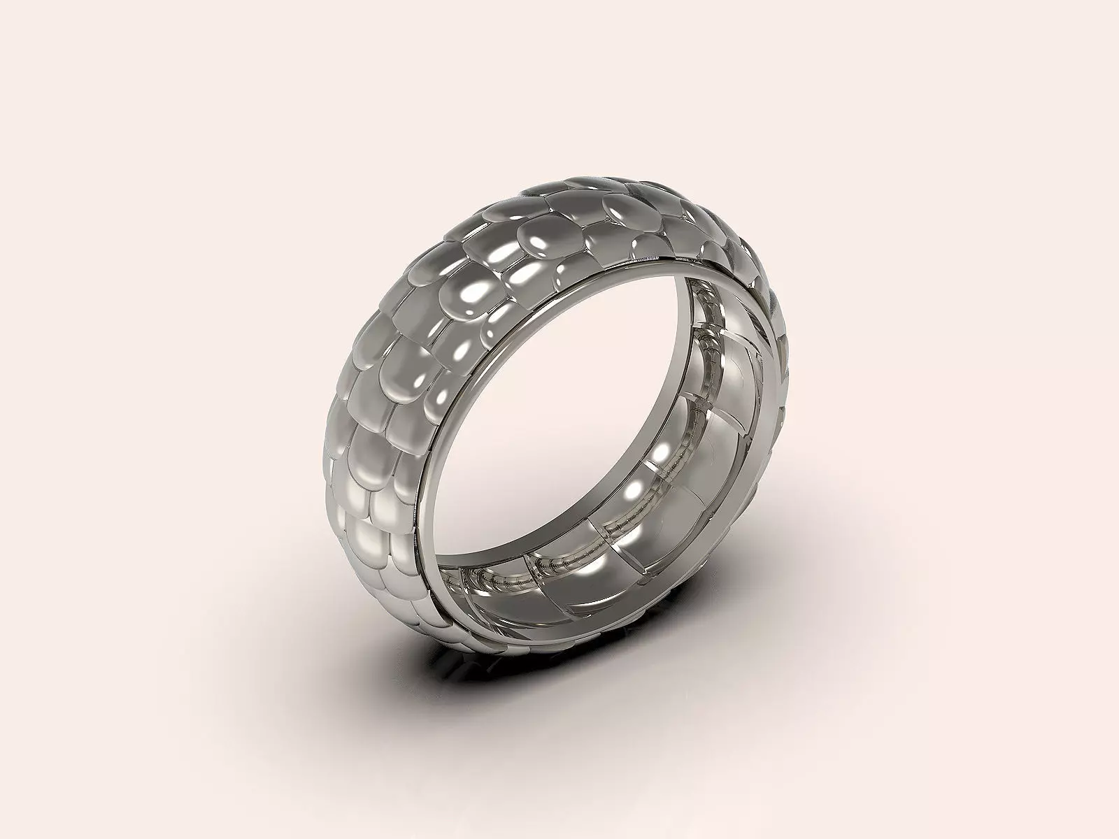 Snake skin ring sterling gold printable jewelry 3D model 3D print model