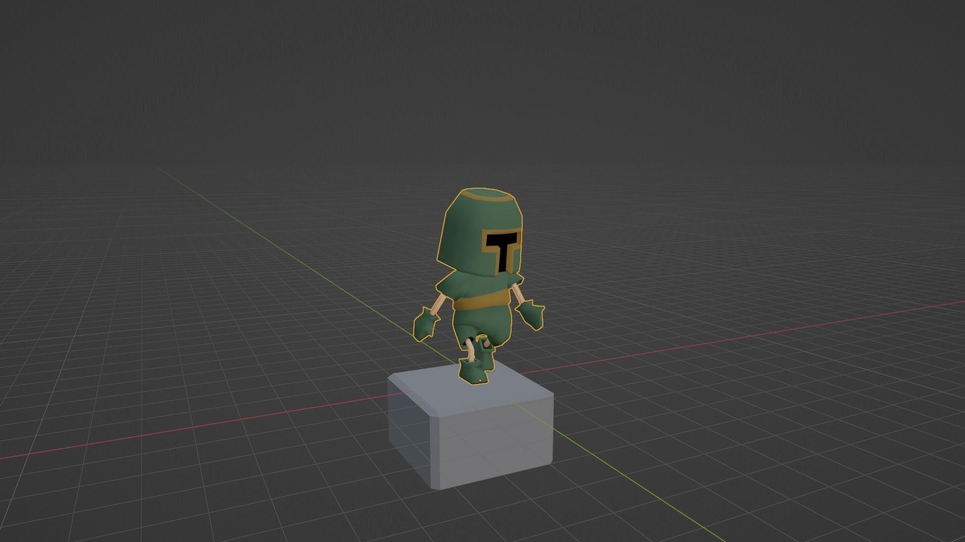 Green knight low-poly Low-poly 3D model_22