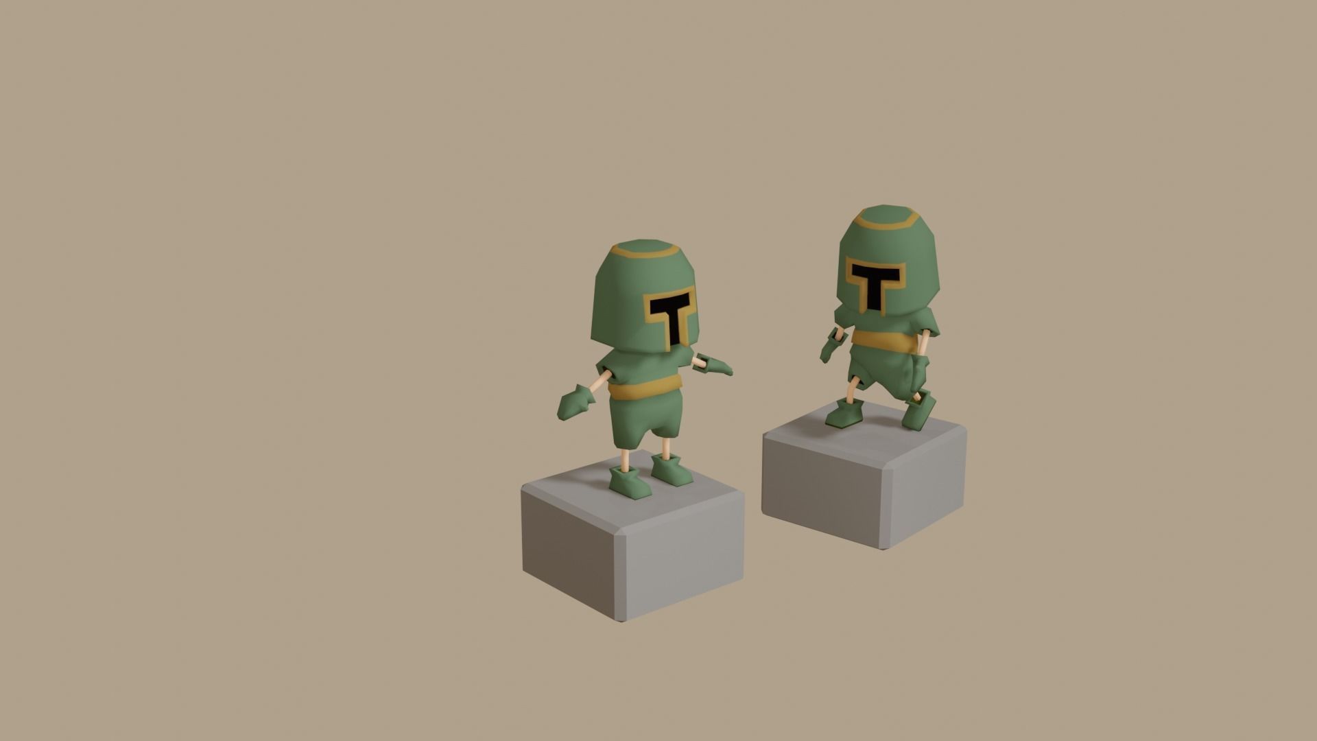 Green knight low-poly Low-poly 3D model_2
