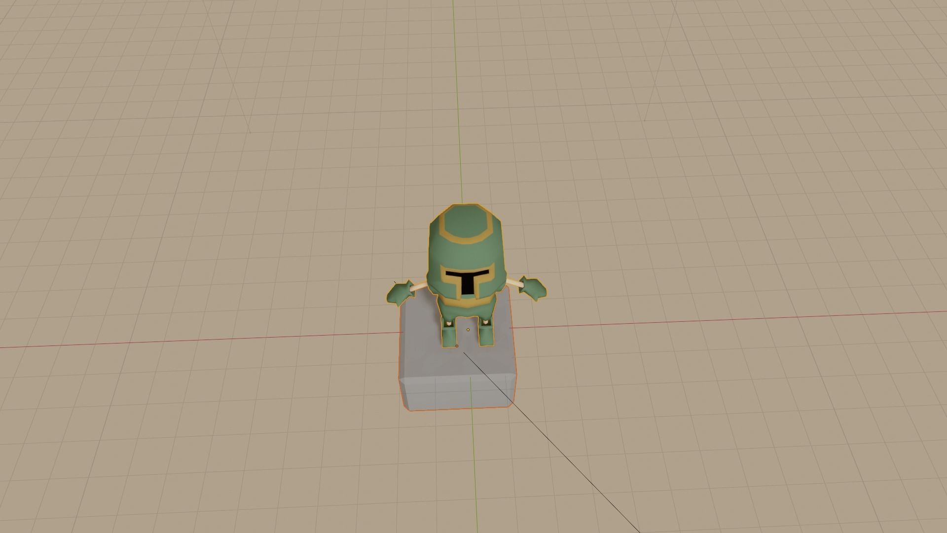 Green knight low-poly Low-poly 3D model_13