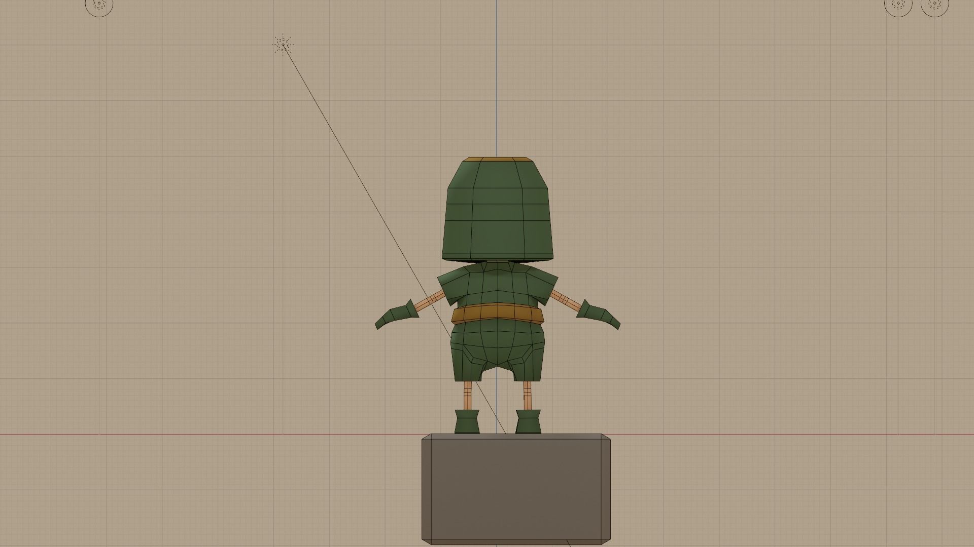 Green knight low-poly Low-poly 3D model_10