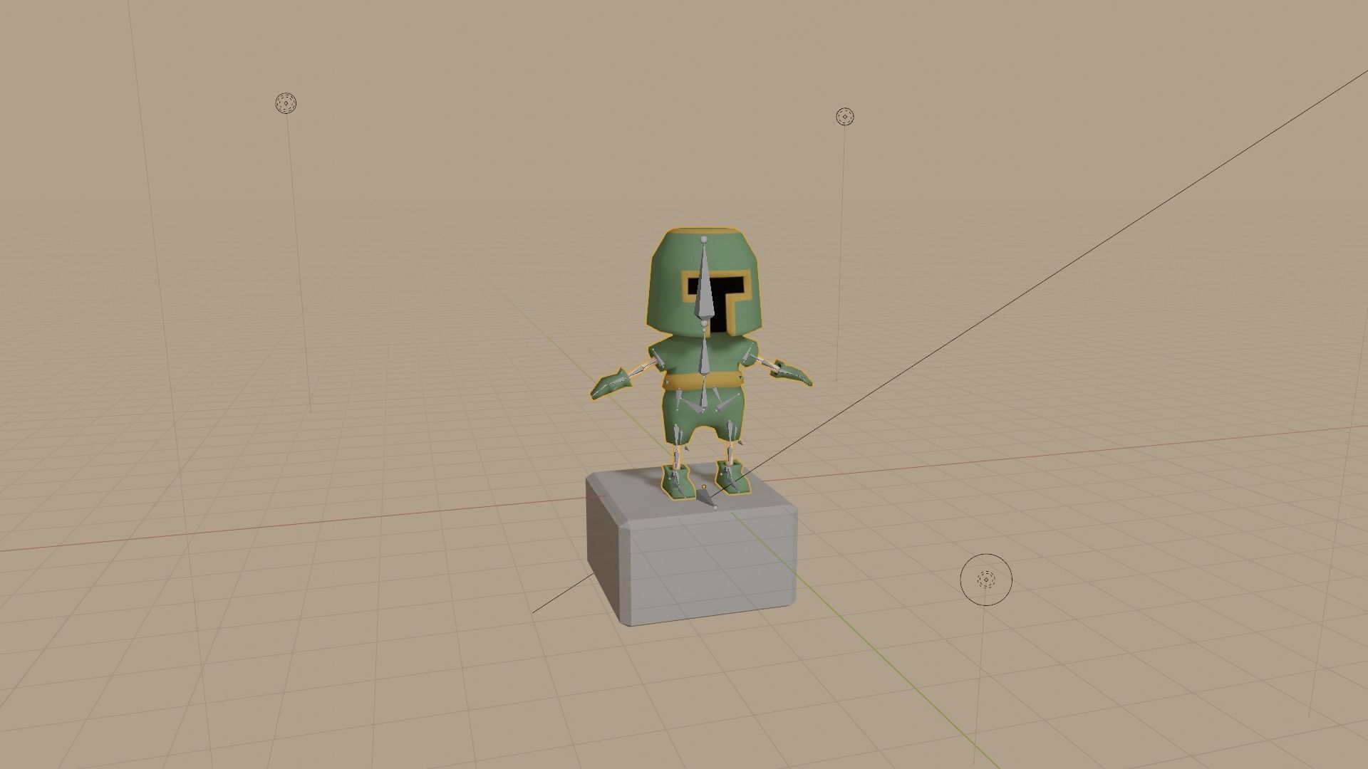 Green knight low-poly Low-poly 3D model_4