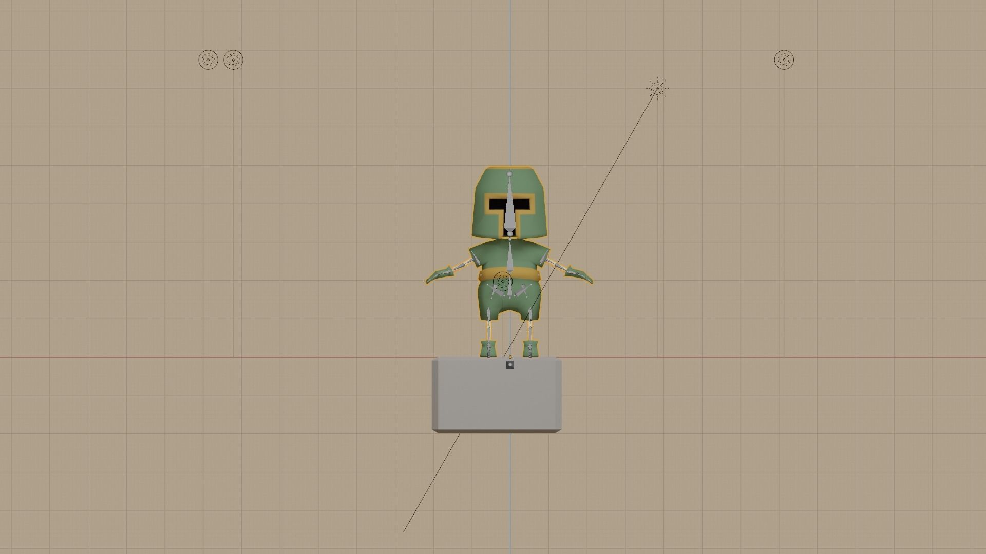 Green knight low-poly Low-poly 3D model_5