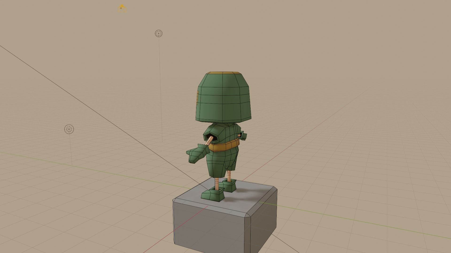 Green knight low-poly Low-poly 3D model_11