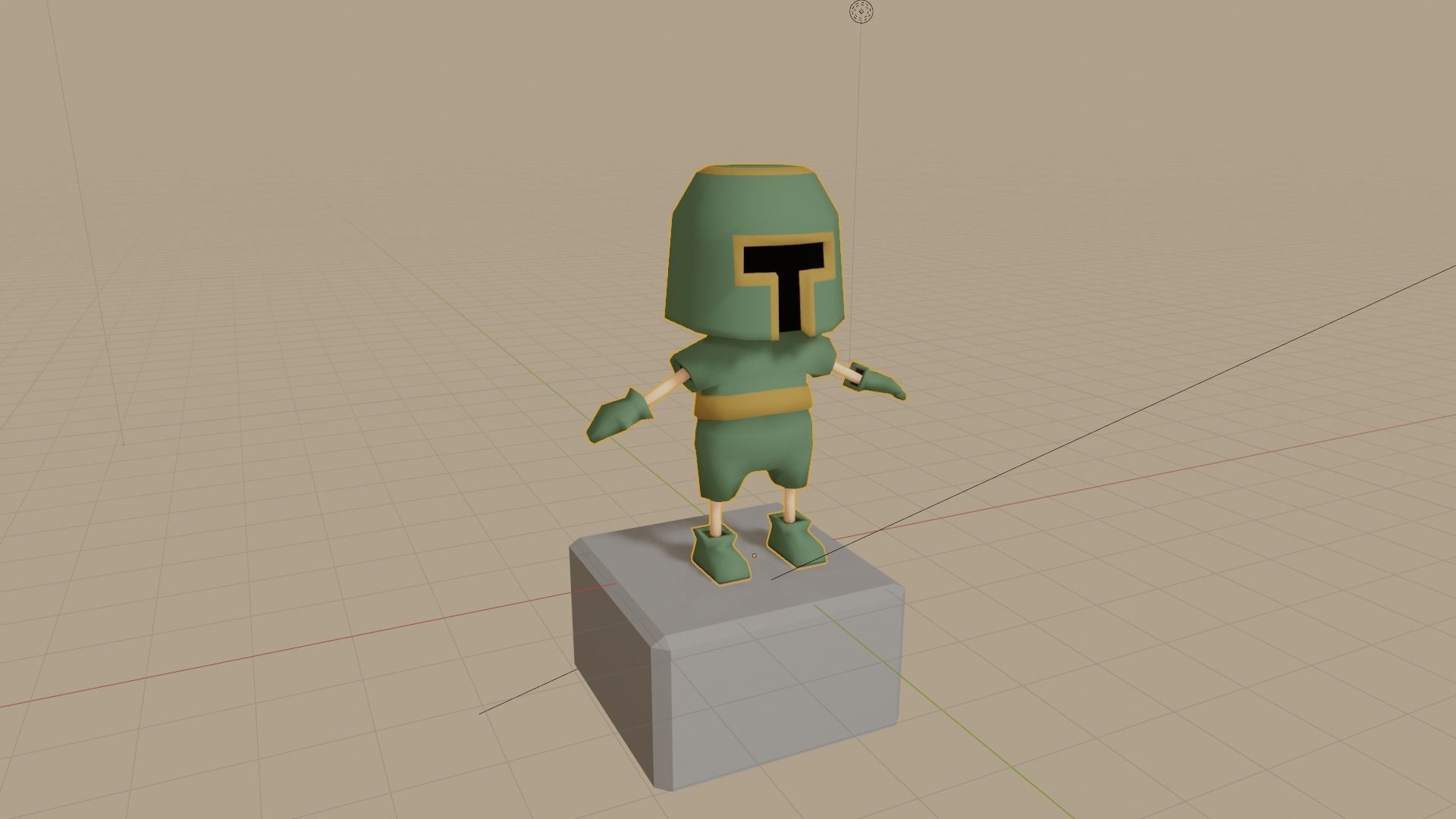 Green knight low-poly Low-poly 3D model_6