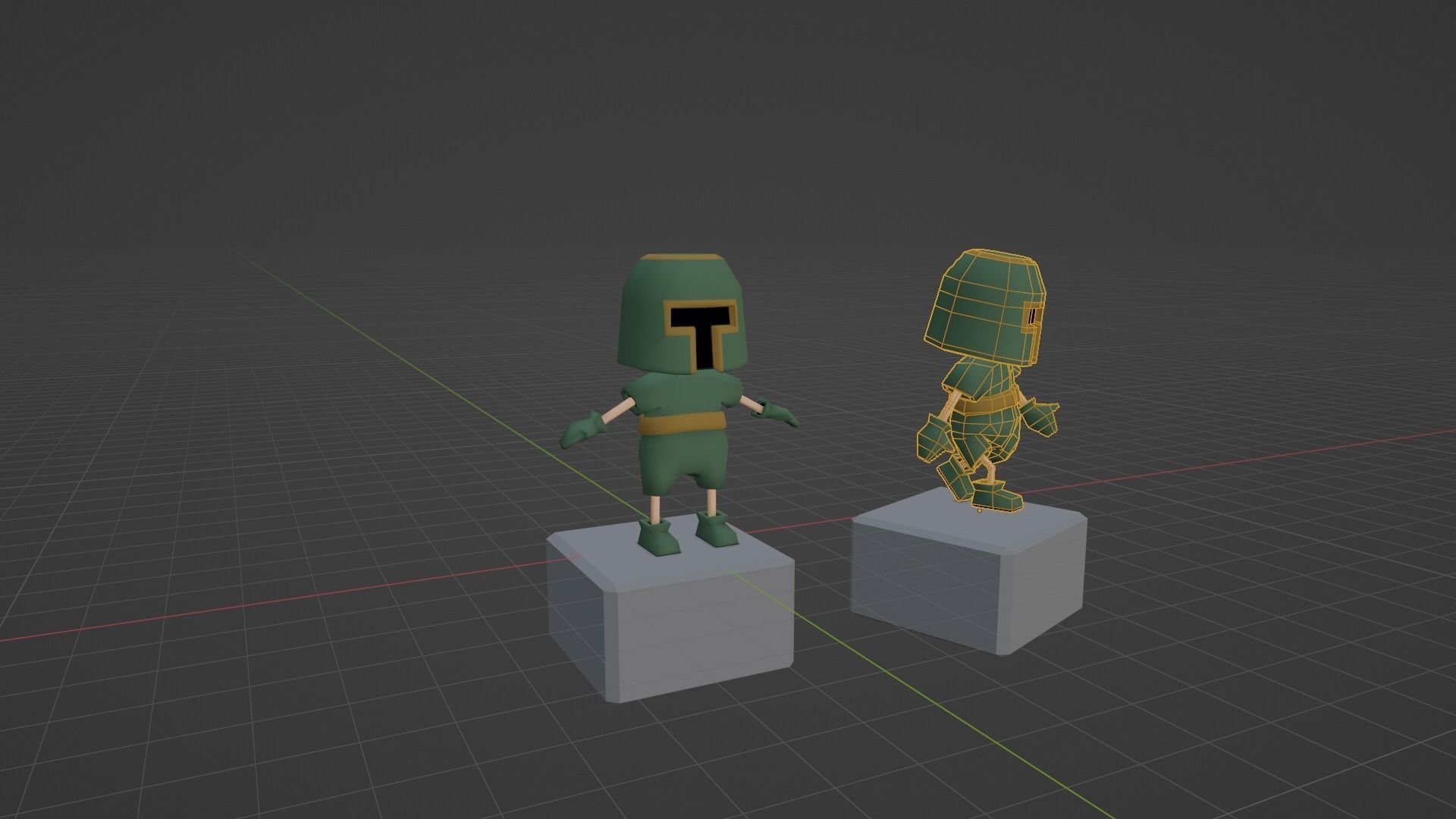 Green knight low-poly Low-poly 3D model_23