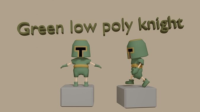 Green knight low-poly Low-poly 3D model