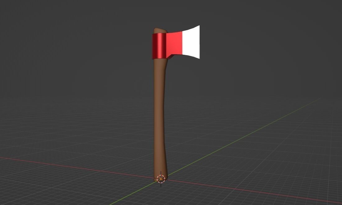 Axe low-poly Free low-poly 3D model_1