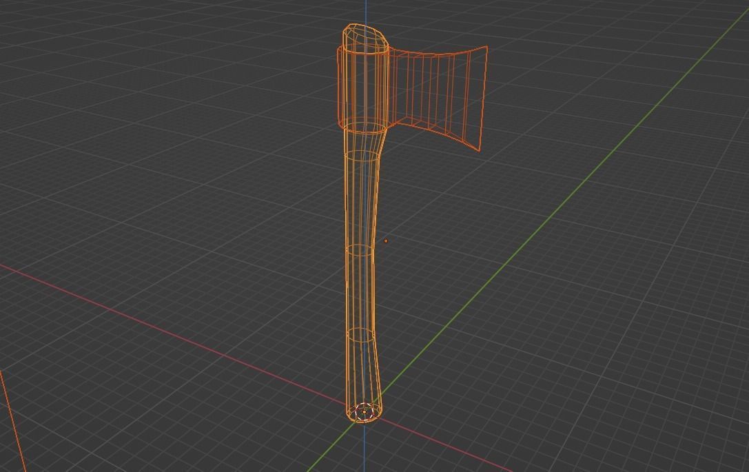 Axe low-poly Free low-poly 3D model_3
