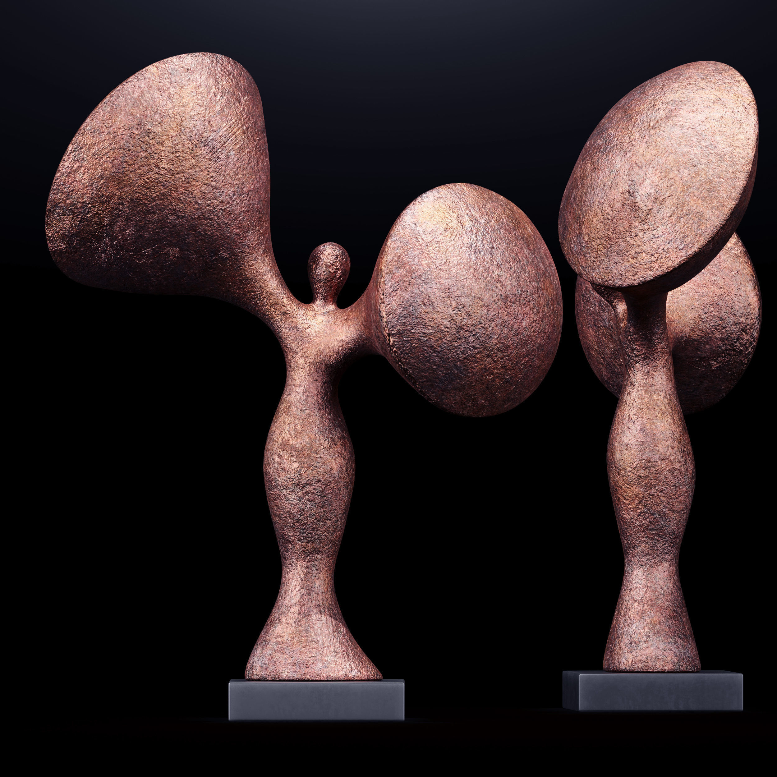 Sculptures of Abstraction Trumpet Woman 2011 3D model_2