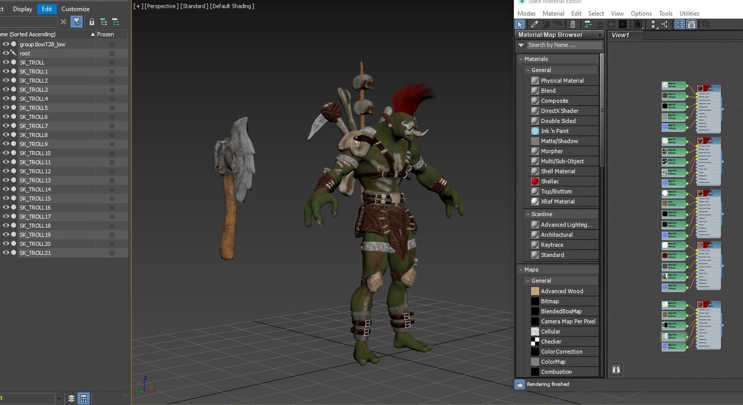 Troll warrior Low-poly 3D model_21