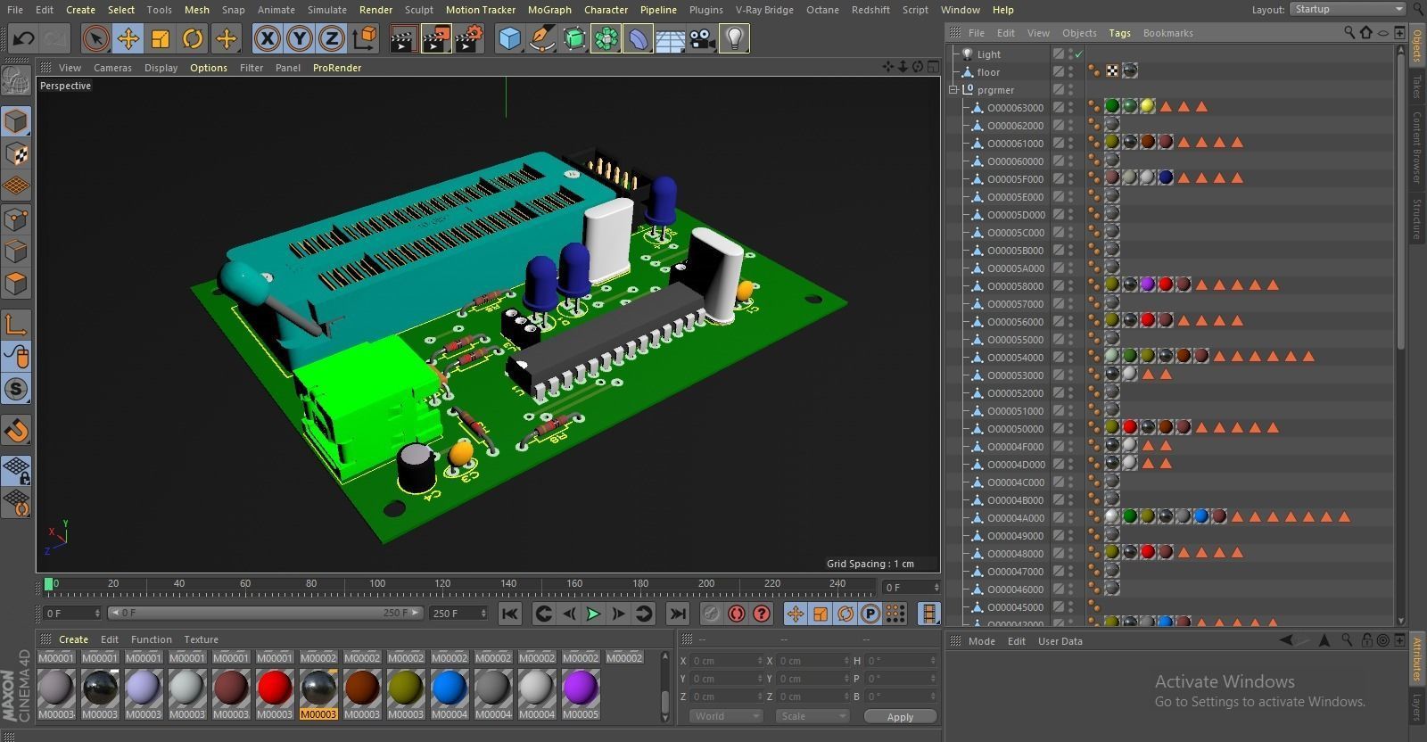 Programmer electronic circuit board 3D model_3