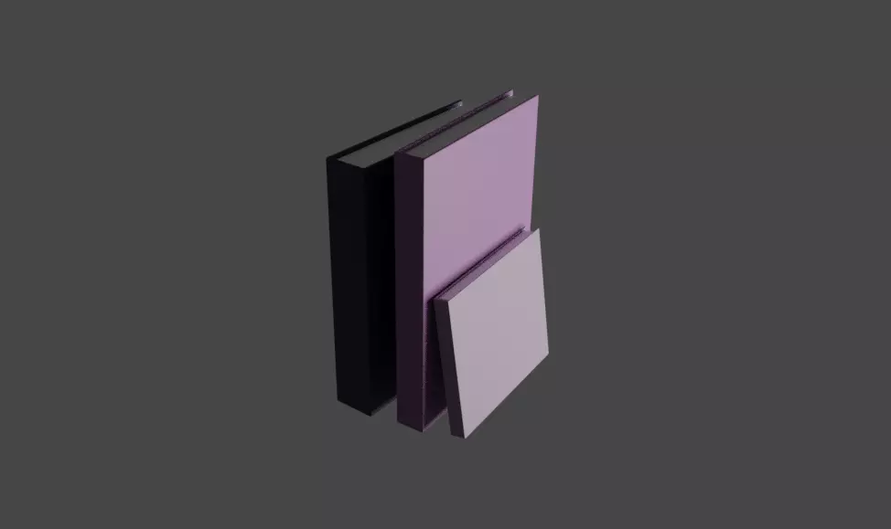 Books set book Free 3D model_0