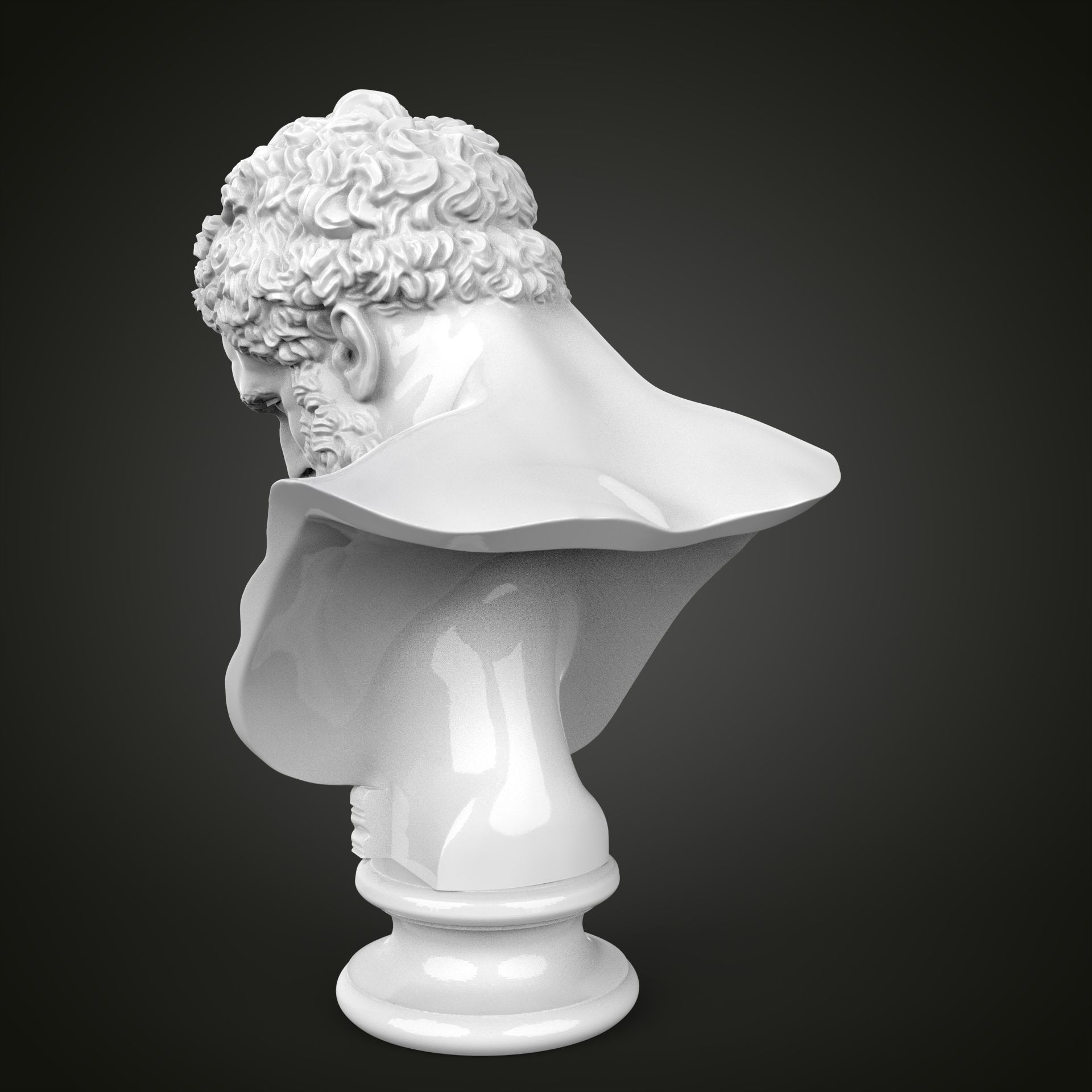 Hercules bust 3D print model_29